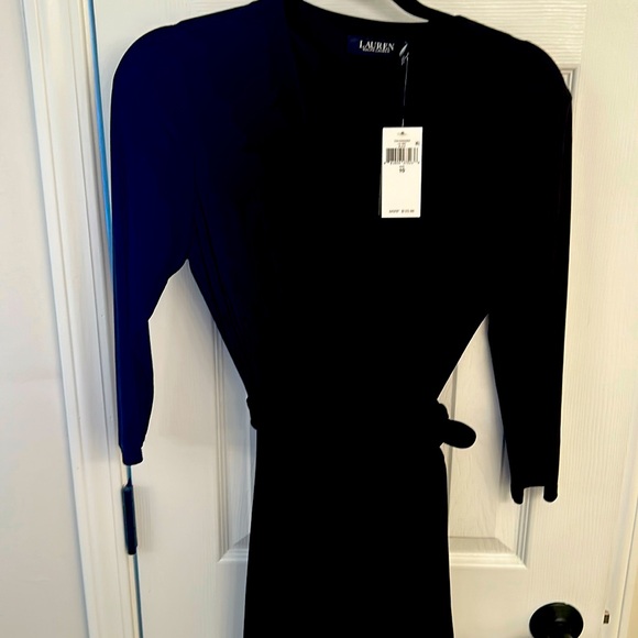 Lauren Black Wrap Dress - Picture 1 of 5
